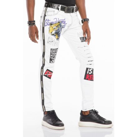 Cipo & Baxx fashionable men's Slim fit denim pants CD525WHITE