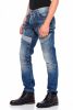 CIPO & BAXX DIVATOS FÉRFI FARMERNADRÁG CD576 BLUE