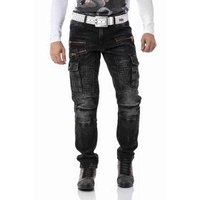 CD798 CIPO & BAXX DIVATOS FÉRFI FARMERNADRÁG BLACK