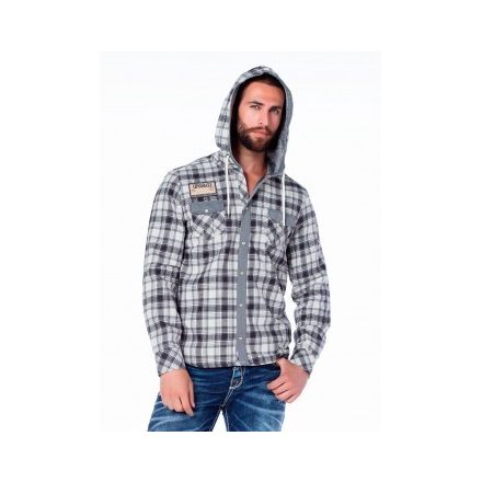 Cipo & Baxx men's fashionable hoodie shirt CH128 GREY