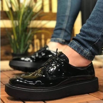 CHEKICH-001.01 BLACK  divatos férfi cipő