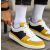 CHEKICH-109.05 yellow white black divatos férfi cipő