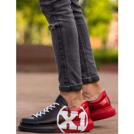 CHEKICH-254.445 BLACK/RED (XL) divatos férfi cipő