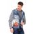 Cipo & Baxx divatos festett férfi farmerkabát CJ209BLUE