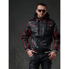 CIPO & BAXX DIVATOS MŰBŐR KABÁT CJ284 BLACK