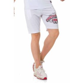 CIPO & BAXX FÉRFI PAMUT RÖVIDNADRÁG CK274 WHITE