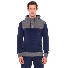   CIPO & BAXX DIVATOS  FÉRFI MELEGÍTŐ FELSŐ CL372DARKBLUE-GREY