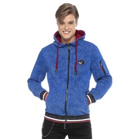 CIPO&BAXX DIVATOS FÉRFI PULÓVER CL418 SAXEBLUE