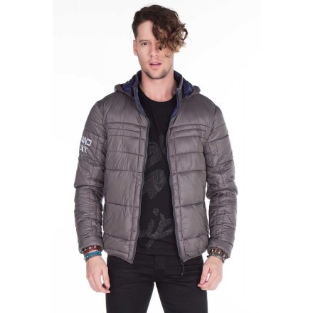 Cipo & Baxx divatos szürke kabát CM127GREY