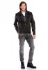 CIPO & BAXX DIVATOS FÉRFI MŰBŐR KABÁT CM156BLACK