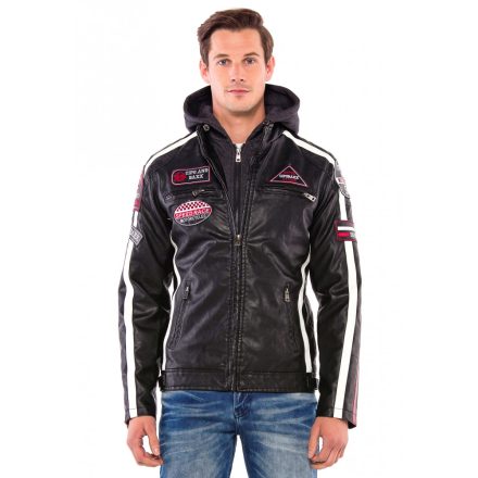 Cipo & Baxx divatos férfi kabát CM163BLACK