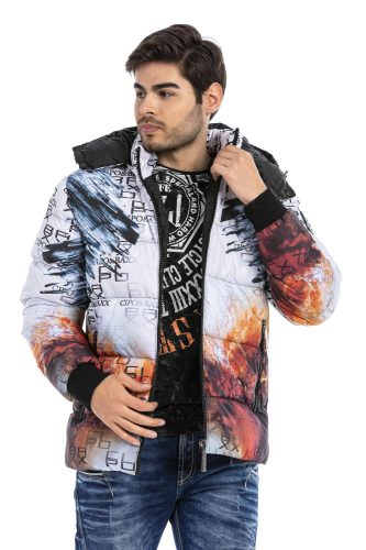 CIPO&BAXX FÉRFI TÉLIKABÁT CM184 ECRU