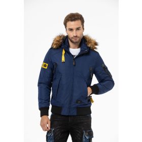 CIPO & BAXX DIVATOS FÉRFI TÉLIKABÁT CM220 BLUE