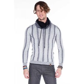 CIPO & BAXX DIVATOS FEHÉR KÖTÖTT PULÓVER CP143 WHITE