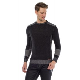   CIPO & BAXX DIVATOS FÉRFI KÖTÖTT PULÓVER CP172 ANTHRACITE