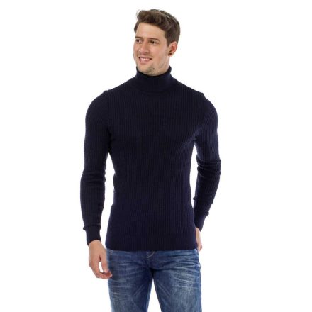 Cipo&Baxx divatos férfi kötött pulóver CP175DARKBLUE