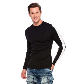 CIPO&BAXX DIVATOS FÉRFI KÖTÖTT PULÓVER CP194BLACK