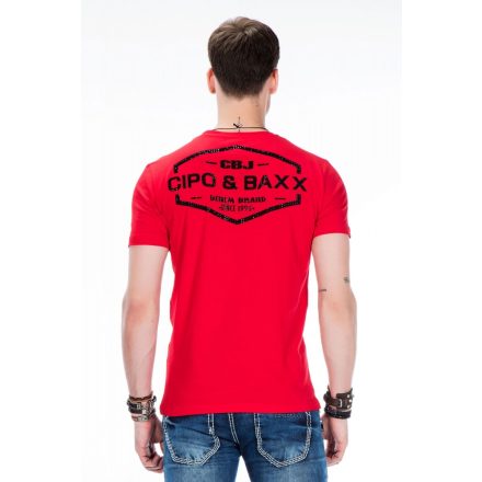 Cipo & Baxx divatos férfi póló CT358 Red