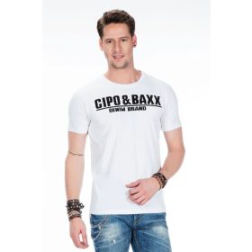 CIPO & BAXX DIVATOS FÉRFI PÓLÓ CT358 WHITE