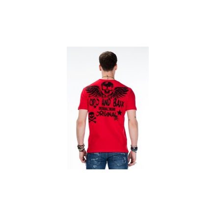 Cipo & Baxx fashionable men's T-shirt CT411 RED