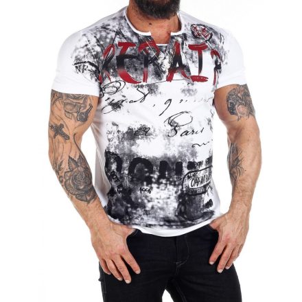 Cipo & Baxx divatos férfi szürke póló CT428 Grey