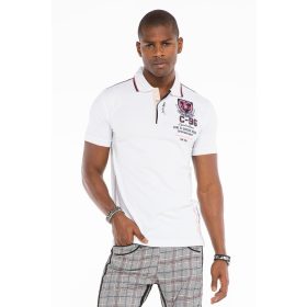 CIPO & BAXX DIVATOS FÉRFI PÓLÓ CT475 WHITE