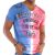 Cipo & Baxx divatos férfi póló CT526 Pink Blue