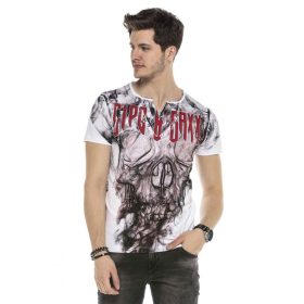 CIPO&BAXX DIVATOS FÉRFI PÓLÓ CT559WHITE