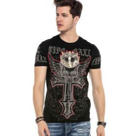 CIPO&BAXX DIVATOS FÉRFI PÓLÓ CT567BLACK