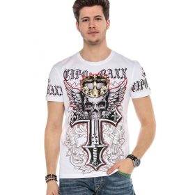 CIPO&BAXX DIVATOS FÉRFI PÓLÓ CT567WHITE