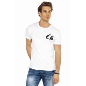 CIPO&BAXX DIVATOS FÉRFI PÓLÓ CT573WHITE