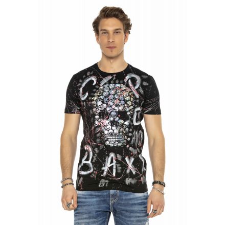 Cipo&Baxx divatos férfi póló CT579BLACK