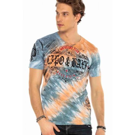 Cipo & Baxx divatos férfi póló CT584 Orange