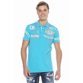 CIPO & BAXX DIVATOS FÉRFI PÓLÓ CT603 TURQUOISE