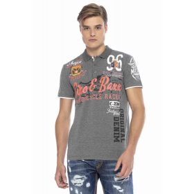 CIPO & BAXX DIVATOS FÉRFI PÓLÓ CT604 ANTHRACITE