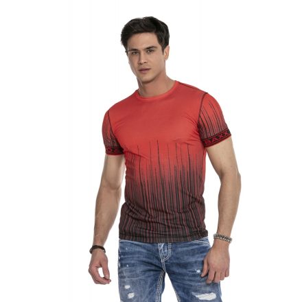 Cipo & Baxx divatos férfi póló CT630 Red