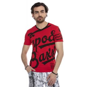 CIPO & BAXX DIVATOS FÉRFI PÓLÓ CT635 RED