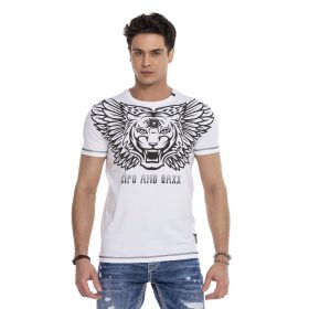 CIPO & BAXX DIVATOS FÉRFI PÓLÓ CT644 WHITE
