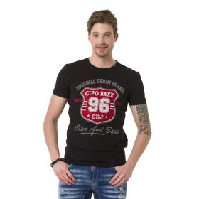 CIPO & BAXX DIVATOS FÉRFI PÓLÓ CT670 BLACK