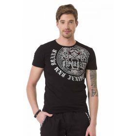 CT676  DIVATOS FÉRFI RÖVID UJJÚ PÓLÓ FEKETE