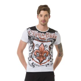 CIPO & BAXX DIVATOS FÉRFI PÓLÓ CT691WHITE