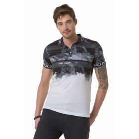 CT699 DIVATOS FÉRFI RÖVID UJJÚ PÓLÓ ANTRACIT