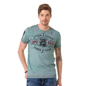 CT703 DIVATOS FÉRFI RÖVID UJJÚ PÓLÓ MENTA