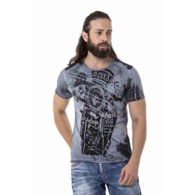 CIPO & BAXX DIVATOS FÉRFI PÓLÓ CT704 GREY