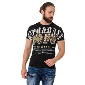 CIPO & BAXX DIVATOS FÉRFI PÓLÓ CT714 BLACK