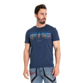 CIPO & BAXX DIVATOS FÉRFI PÓLÓ CT717 NAVY BLUE