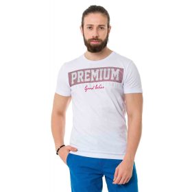 CIPO & BAXX DIVATOS FÉRFI PÓLÓ CT732 WHITE