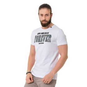 CIPO & BAXX DIVATOS FÉRFI PÓLÓ CT736 WHITE