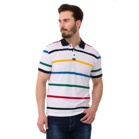 CIPO & BAXX DIVATOS FÉRFI PÓLÓ CT749 WHITE