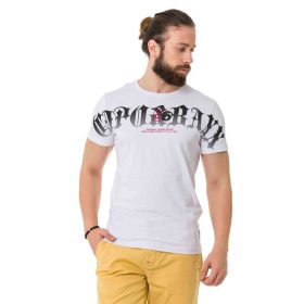 CIPO & BAXX DIVATOS FÉRFI PÓLÓ CT768 WHITE